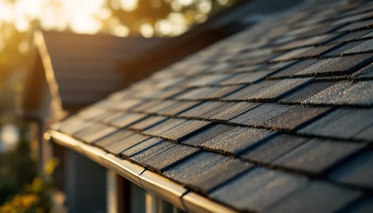 Dimensional architectural shingles on residential roof