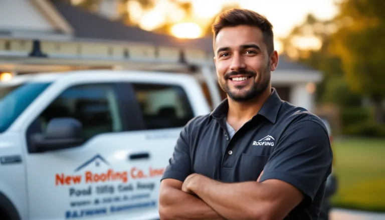 New roofing business owner with their first company truck