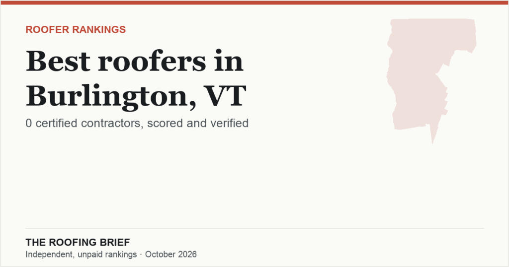 Best Roofers in Burlington, VT: Why None Is Ranked, and Who We Verified