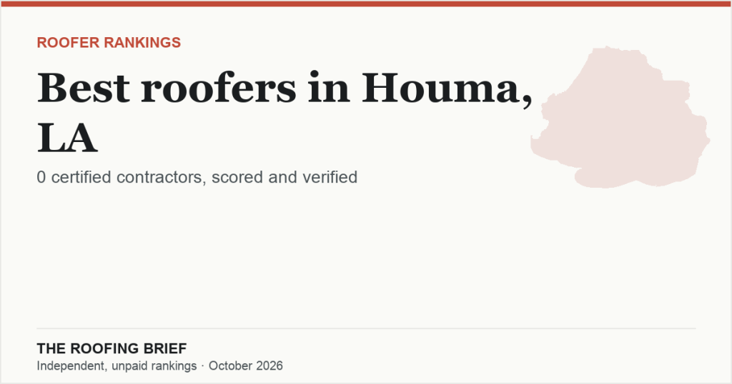 Best Roofers in Houma, LA: Why None Is Ranked, and Who We Verified