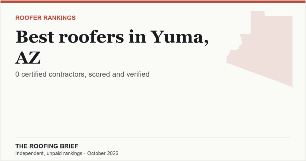 Best Roofers in Yuma, AZ: Why None Is Ranked, and Who We Verified